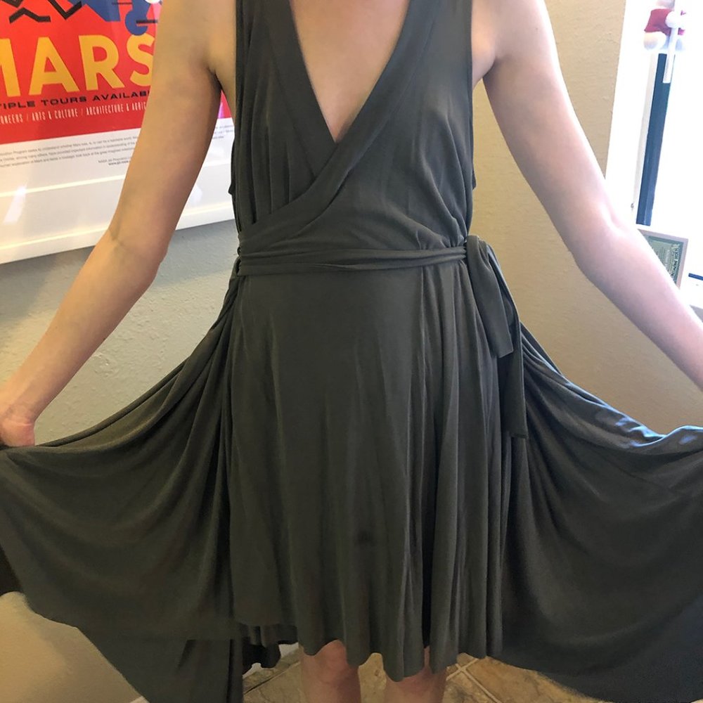 Sage Green Wrap Dress